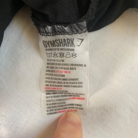 Gymshark Long Sleeve Crop Top Women’s Small Black Workout Yoga Tee - Picture 6 of 8